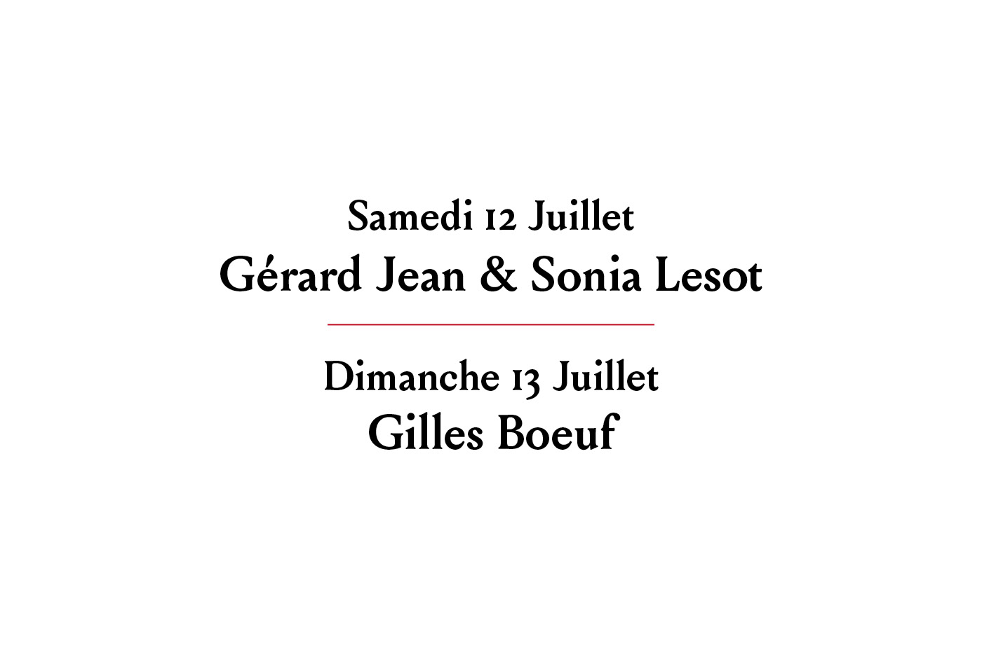 Rencontres avec Gérard Jean & Sonia Lescot, Gilles Boeuf