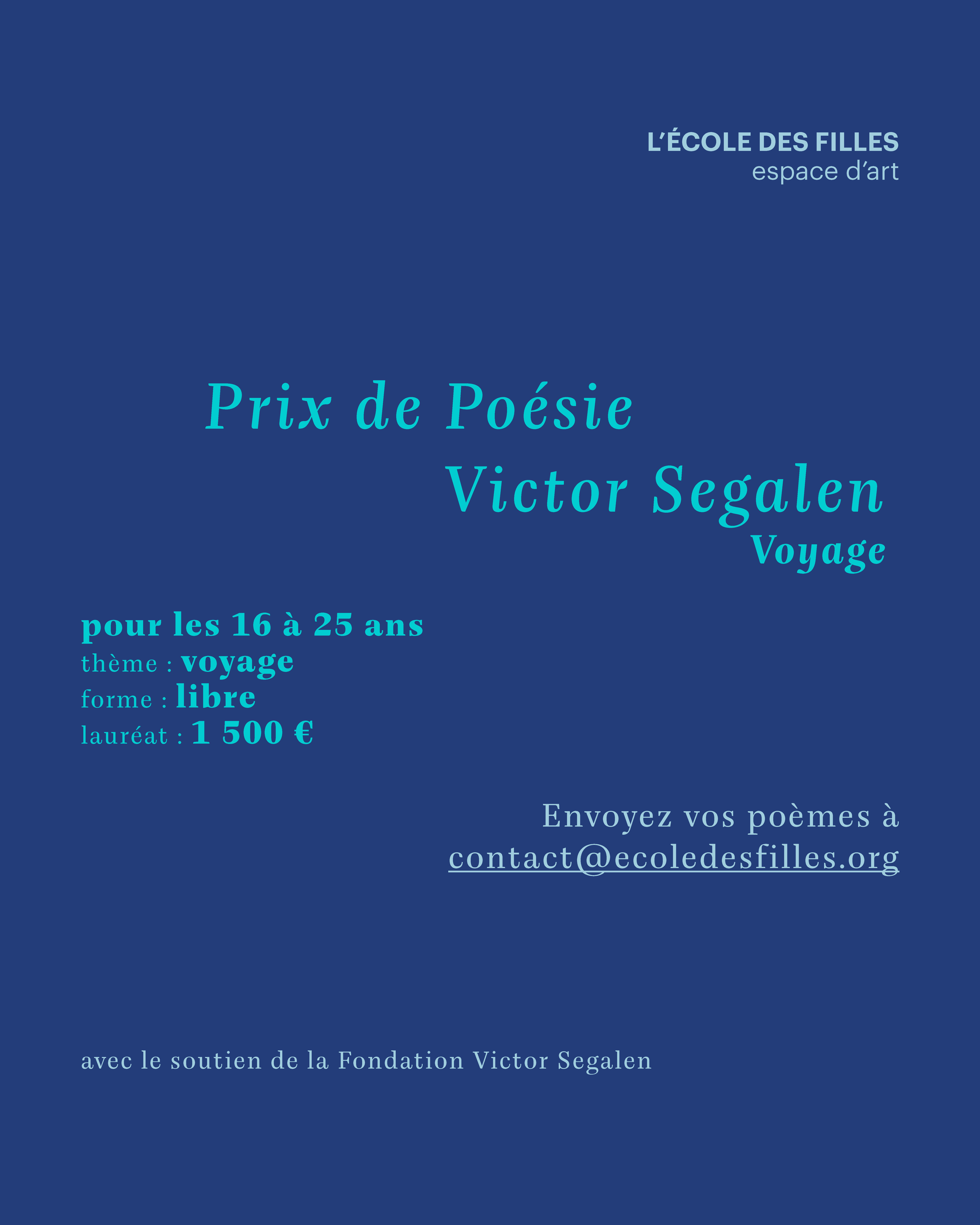 Poetry Prize Victor Segalen - École des filles